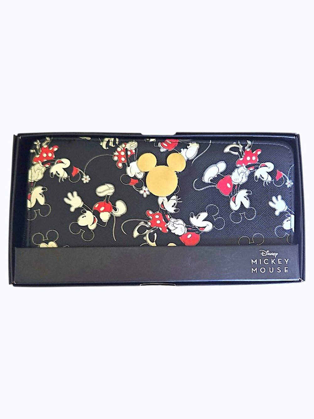 Bioworld Disney Mickey and Minnie Mouse Zip Around Wallet NEW IN BOX